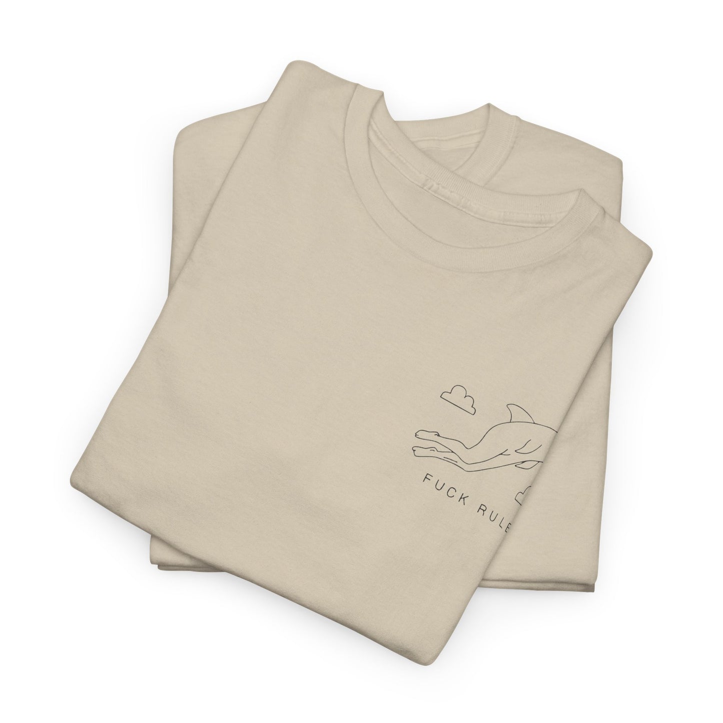 "Fuck_rules" Heavy fabric T-Shirt