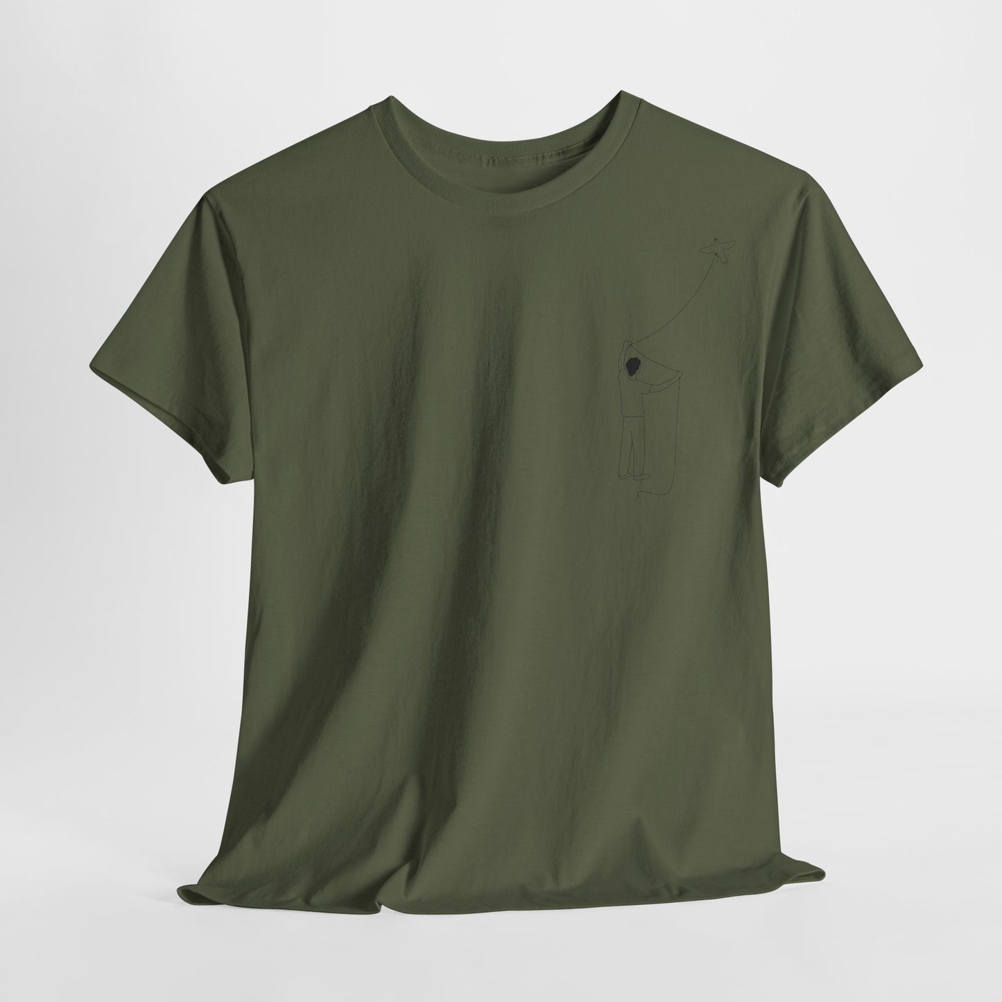 "Bird_on_a_leash” Heavy fabric T-Shirt by Kantlijn