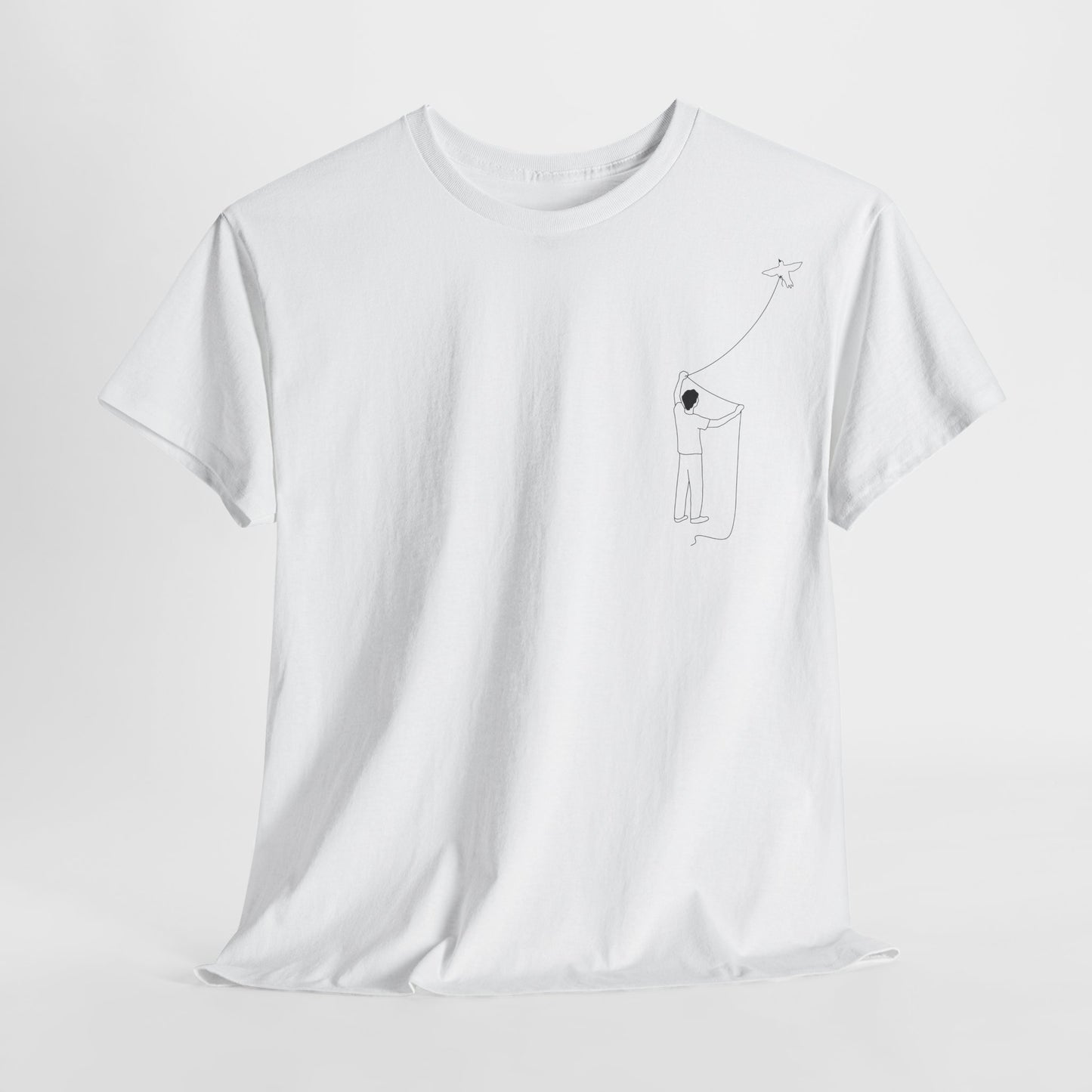 "Bird_on_a_leash” Heavy fabric T-Shirt by Kantlijn