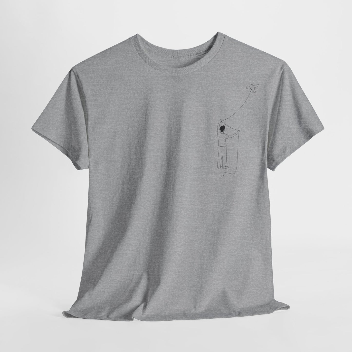 "Bird_on_a_leash” Heavy fabric T-Shirt by Kantlijn