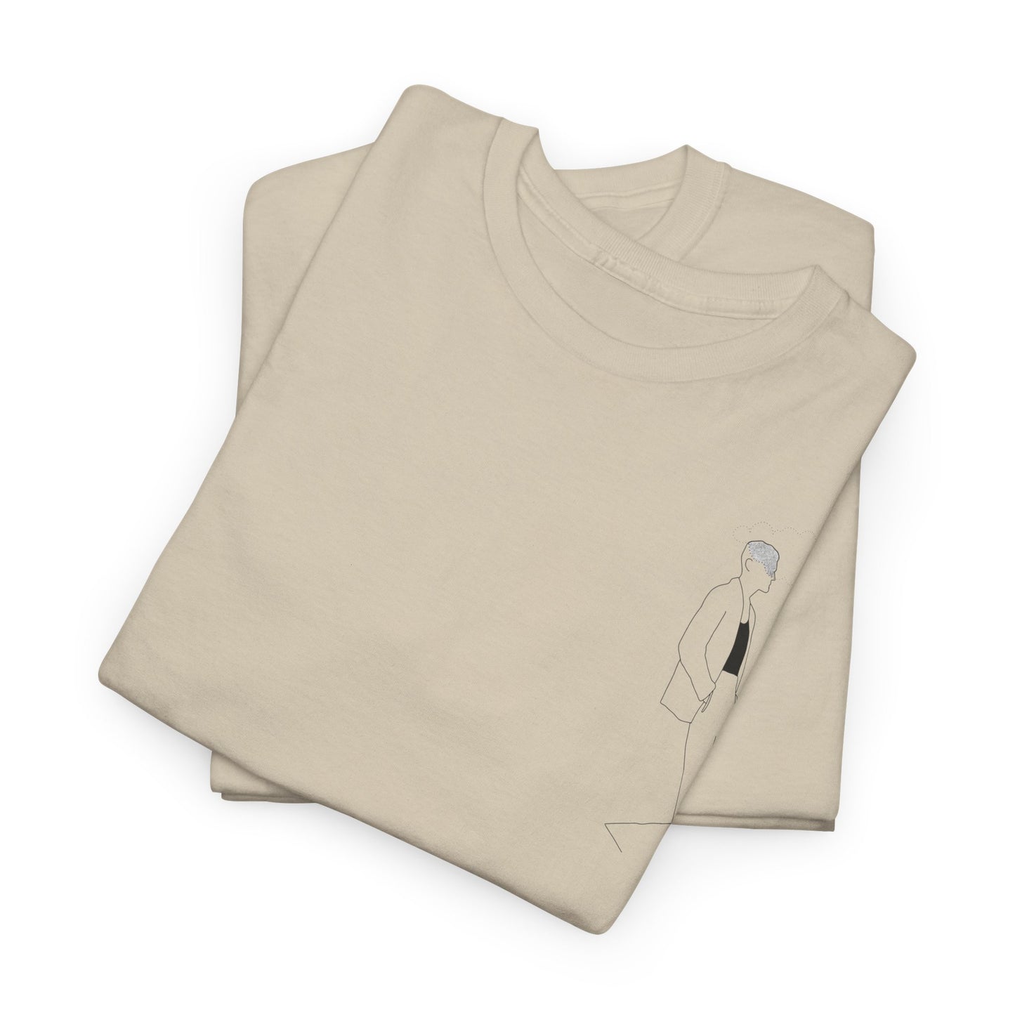 "Head_in_the_clouds” Heavy fabric T-Shirt by Kantlijn