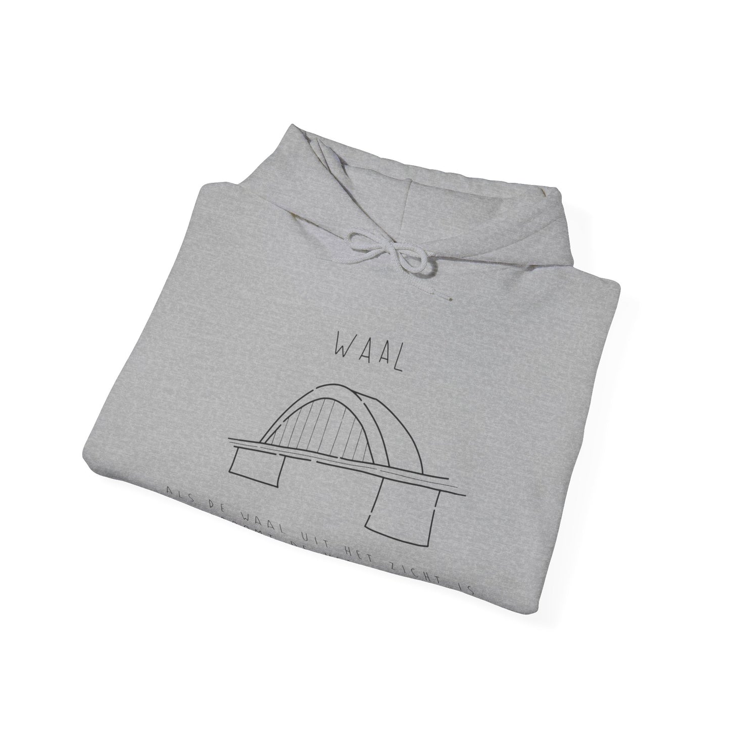 "Waal text nijmegen” Heavy fabric Hoodie.