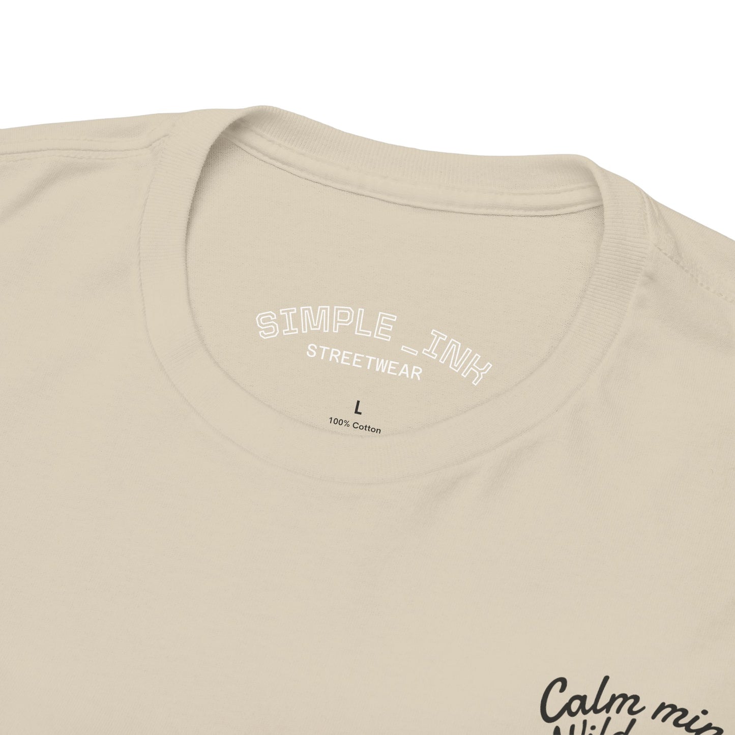 "WILD_MIND" back print Heavy fabric T-Shirt