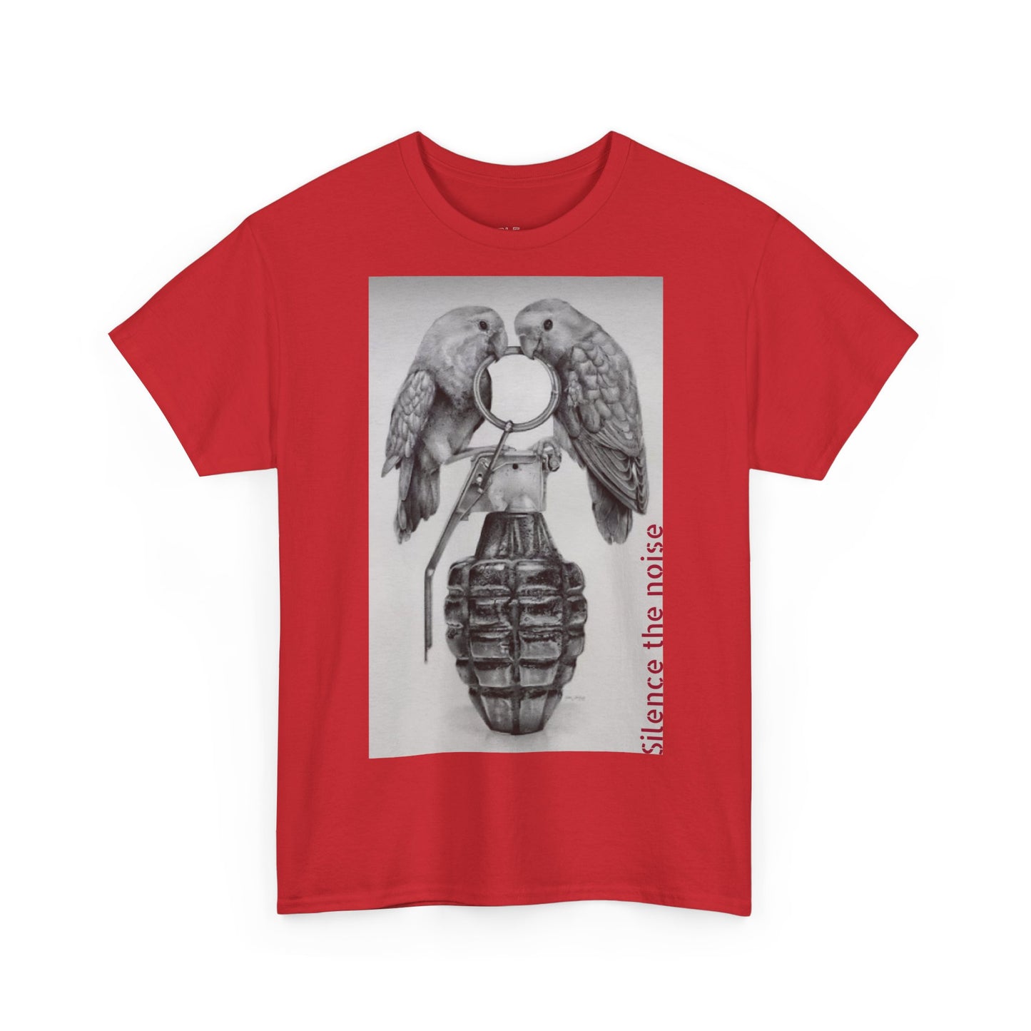 "SILENCE" back print Heavy fabric T-Shirt