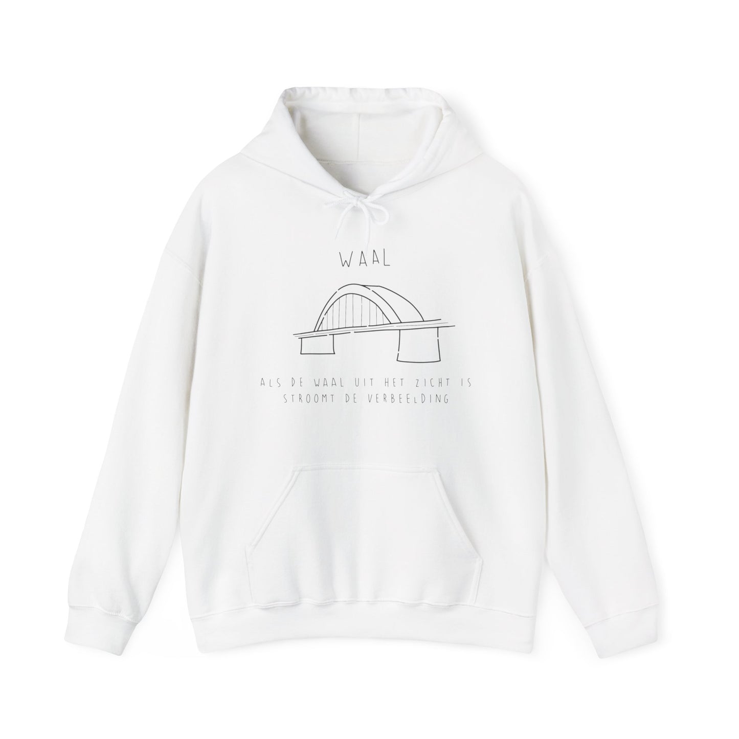 "Waal text nijmegen” Heavy fabric Hoodie.